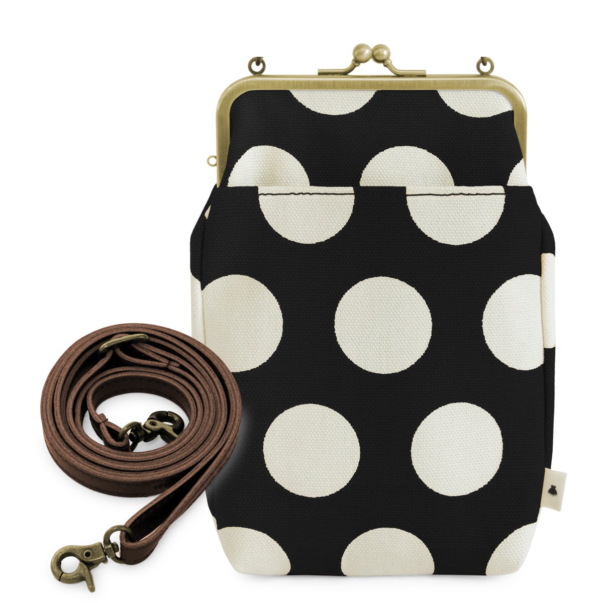 がま口お散歩ポシェット【帆布・綿布・デニム（アソート）】