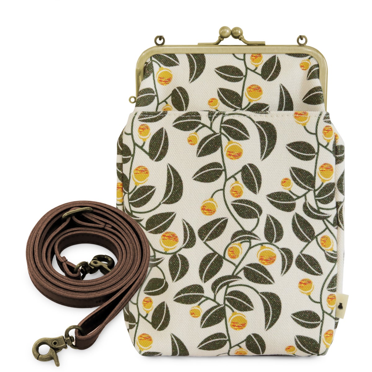 がま口お散歩ポシェット【帆布・綿布・デニム（アソート）】