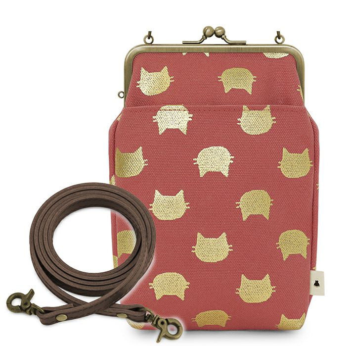 がま口お散歩ポシェット【帆布・綿布・デニム（アソート）】