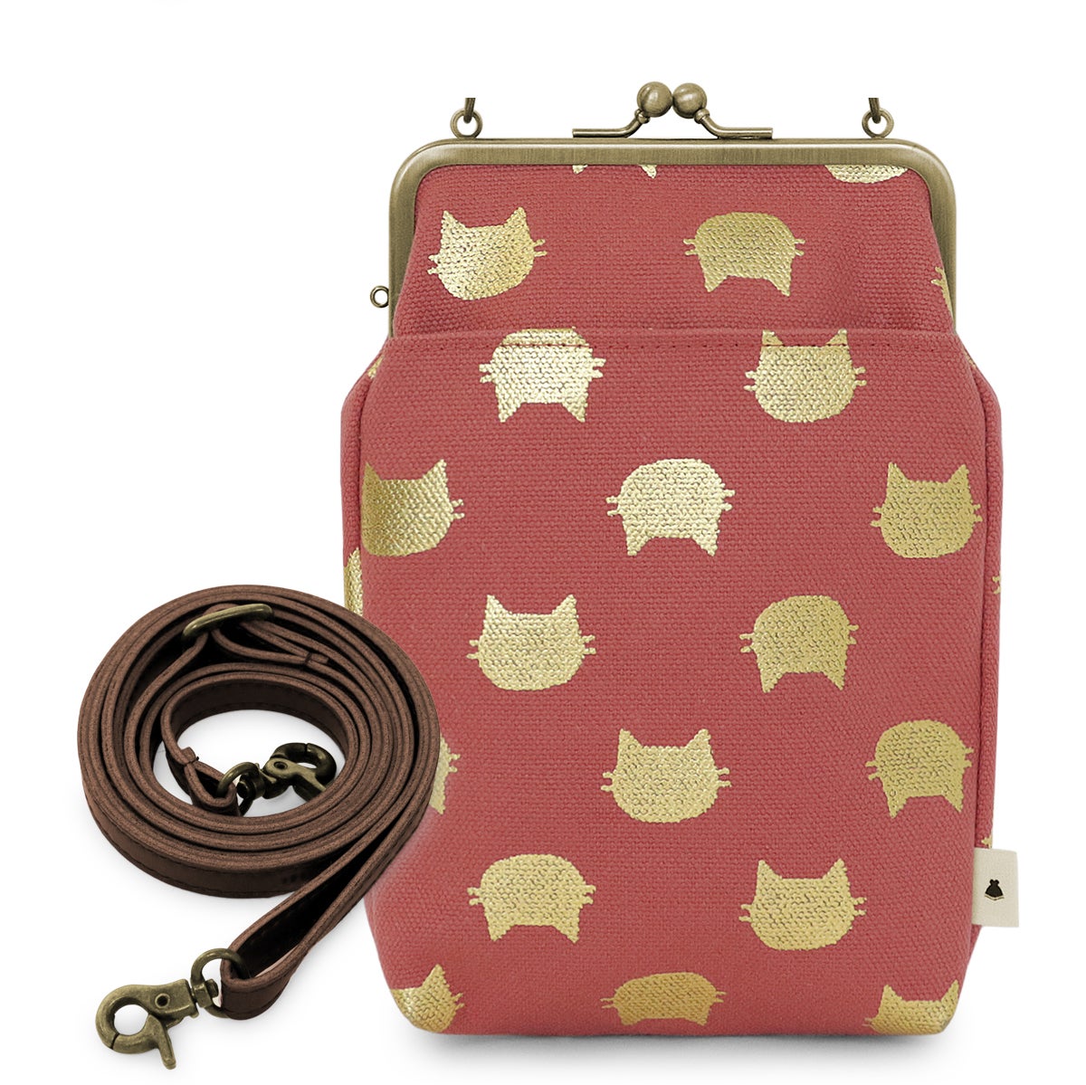 がま口お散歩ポシェット【帆布・綿布・デニム（アソート）】