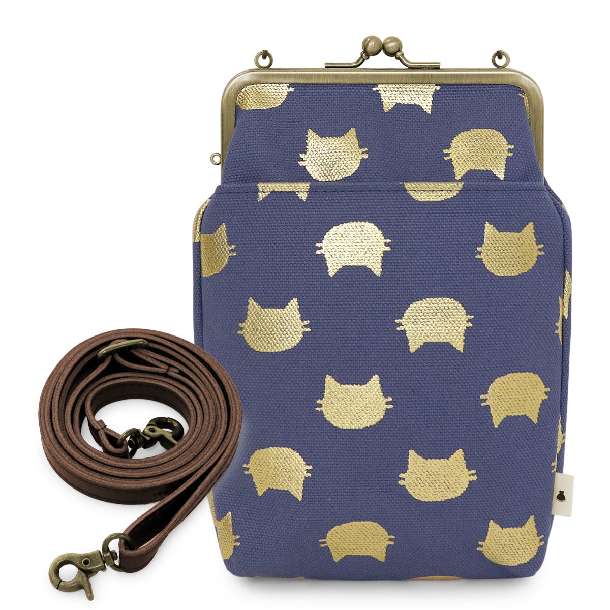 がま口お散歩ポシェット【帆布・綿布・デニム（アソート）】