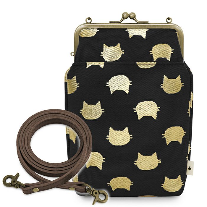 がま口お散歩ポシェット【帆布・綿布・デニム（アソート）】