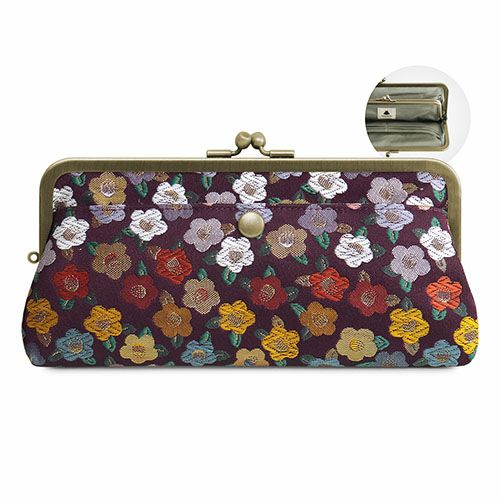 在庫商品】角丸親子がま口長財布【金襴・帯地（アソート）】 [M便 9/10