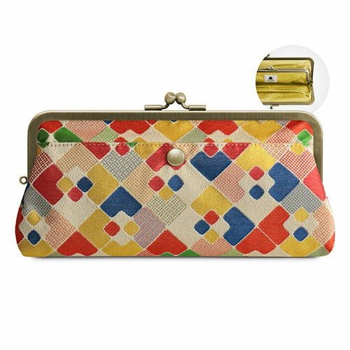 在庫商品】角丸親子がま口長財布【金襴・帯地（アソート）】 [M便 9/10