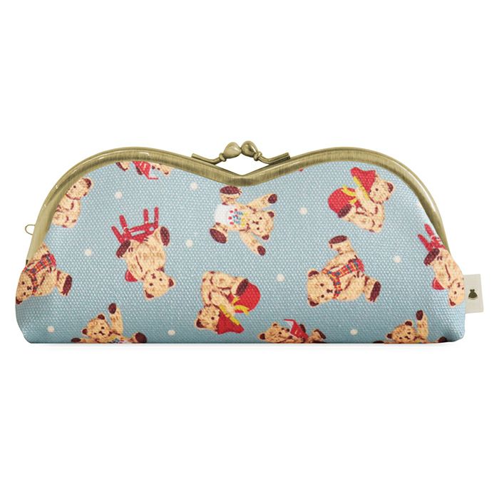 山型がま口メガネケース【テディベア】