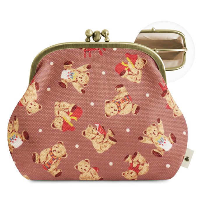 三枚口ポーチ【テディベア】