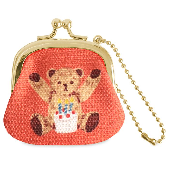 1.7寸ミニがま口チャーム【テディベア】