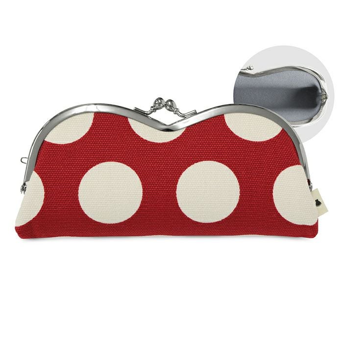 山型がま口メガネケース（裏地グレー）【在庫限り（アソート）】