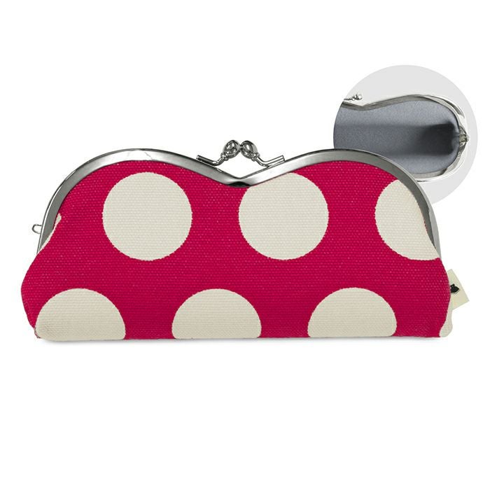 山型がま口メガネケース（裏地グレー）【在庫限り（アソート）】