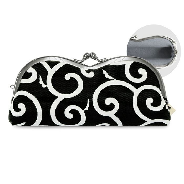 山型がま口メガネケース（裏地グレー）【在庫限り（アソート）】