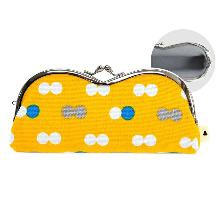 山型がま口メガネケース（裏地グレー）【在庫限り（アソート）】