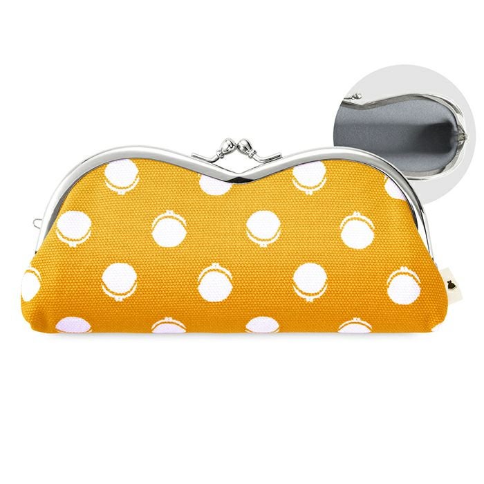 山型がま口メガネケース（裏地グレー）【在庫限り（アソート）】