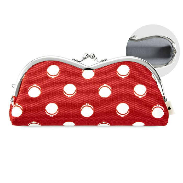 山型がま口メガネケース（裏地グレー）【在庫限り（アソート）】