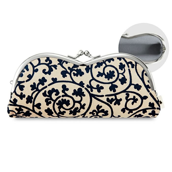 山型がま口メガネケース（裏地グレー）【在庫限り（アソート）】