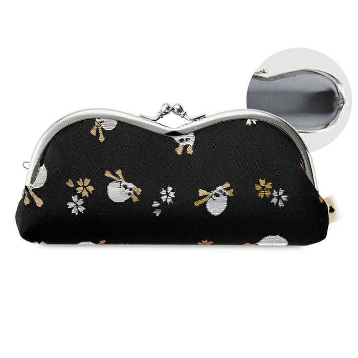 山型がま口メガネケース（裏地グレー）【在庫限り（アソート）】