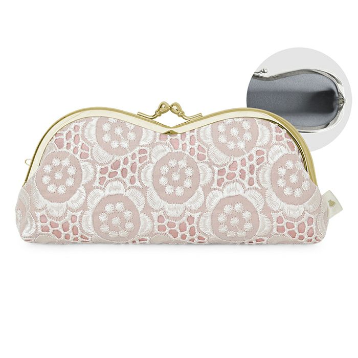 山型がま口メガネケース（裏地グレー）【在庫限り（アソート）】