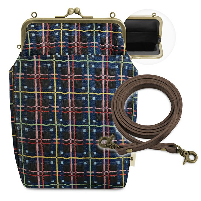 がま口お散歩ポシェット【ポップチェック】