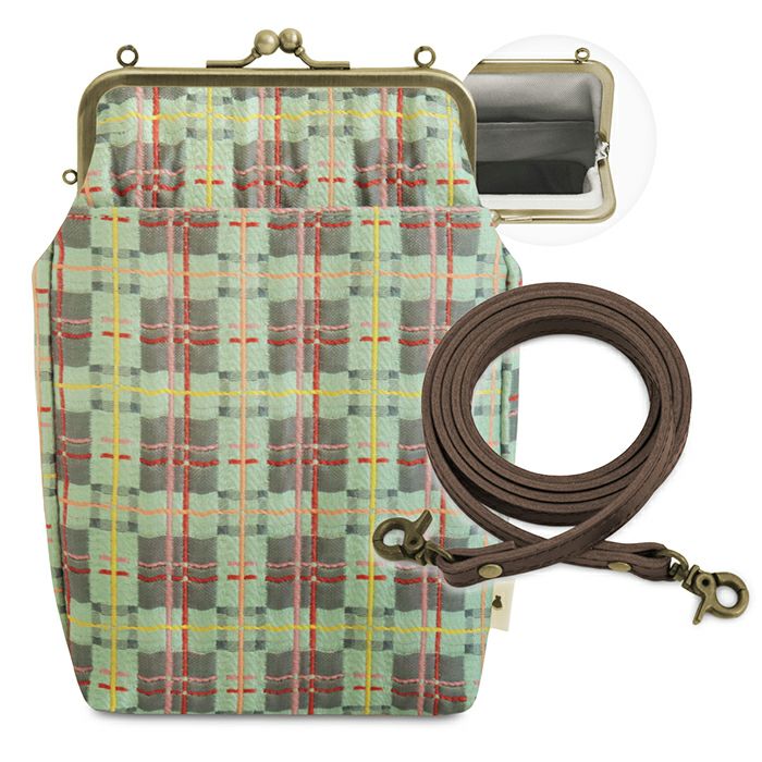 がま口お散歩ポシェット【ポップチェック】