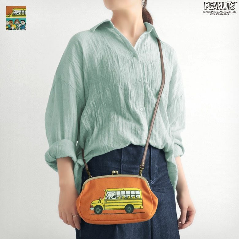 がま口スマホショルダーバッグ【PEANUTS_25AW(FRIENDS)】