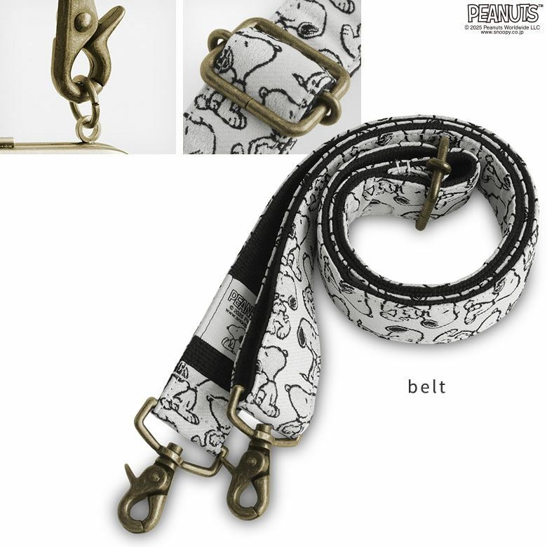 【在庫商品】がま口お散歩ポシェット（ハギ）【PEANUTS_25AW(JQ)】