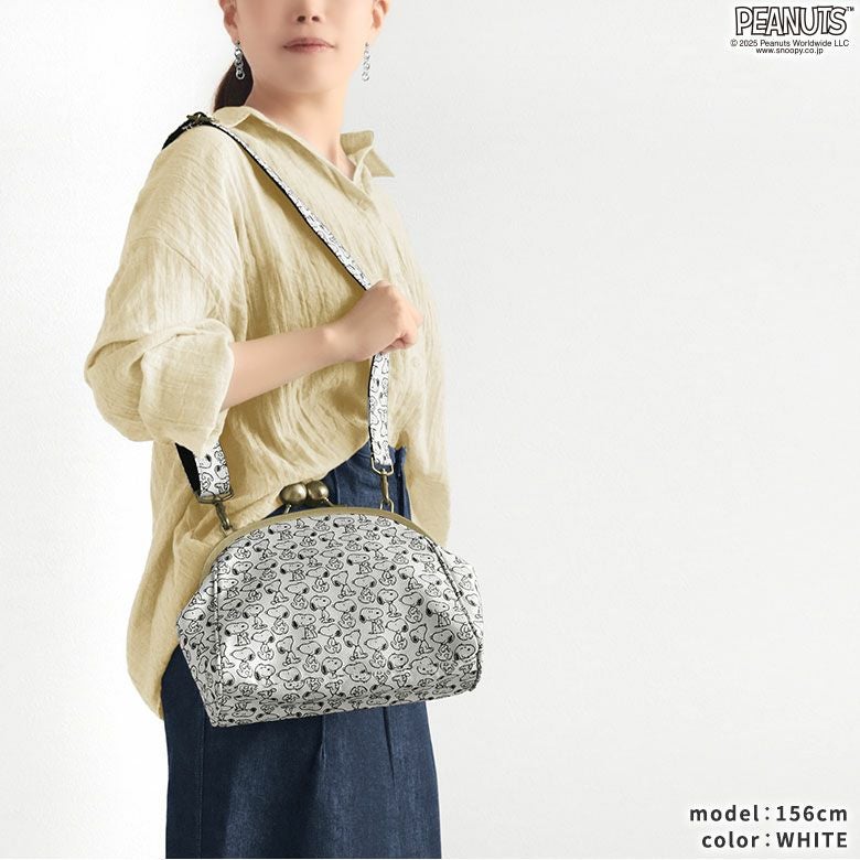 【在庫商品】大玉がま口ポシェット【PEANUTS_25AW(JQ)】