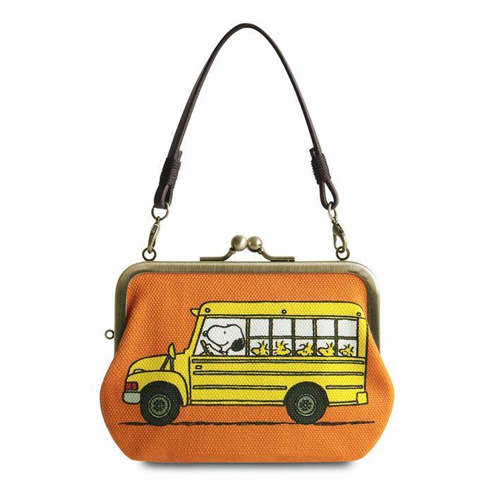 革ヒモ付き手提げがま口財布【PEANUTS_25AW(FRIENDS)】