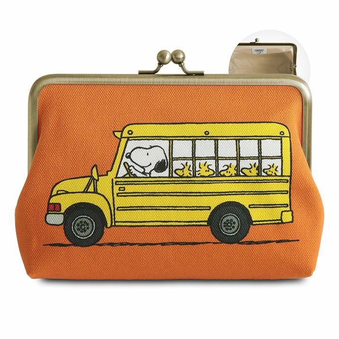 6寸がま口平ポーチ（マチあり）【PEANUTS_25AW(FRIENDS)】