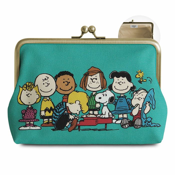 6寸がま口平ポーチ（マチあり）【PEANUTS_25AW(FRIENDS)】