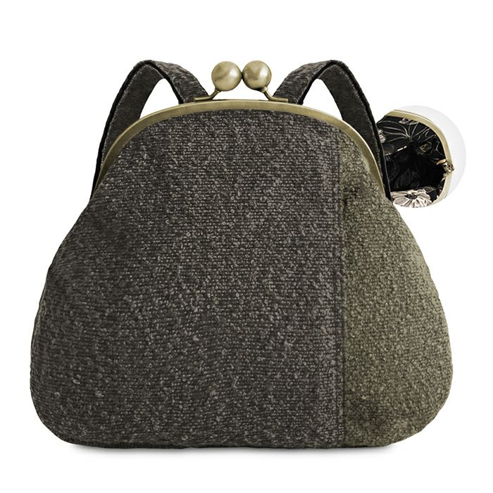 【在庫商品】大玉がま口まるリュック【moco2】※がまろっく付き