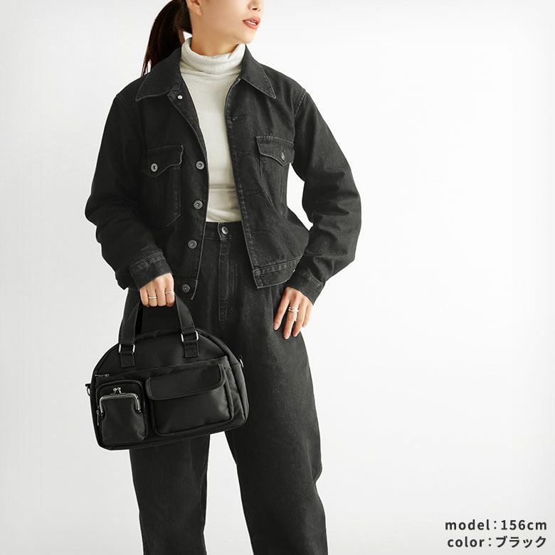 がま口ラウンドバッグマルチポッケ【Sarei NEUTRA】