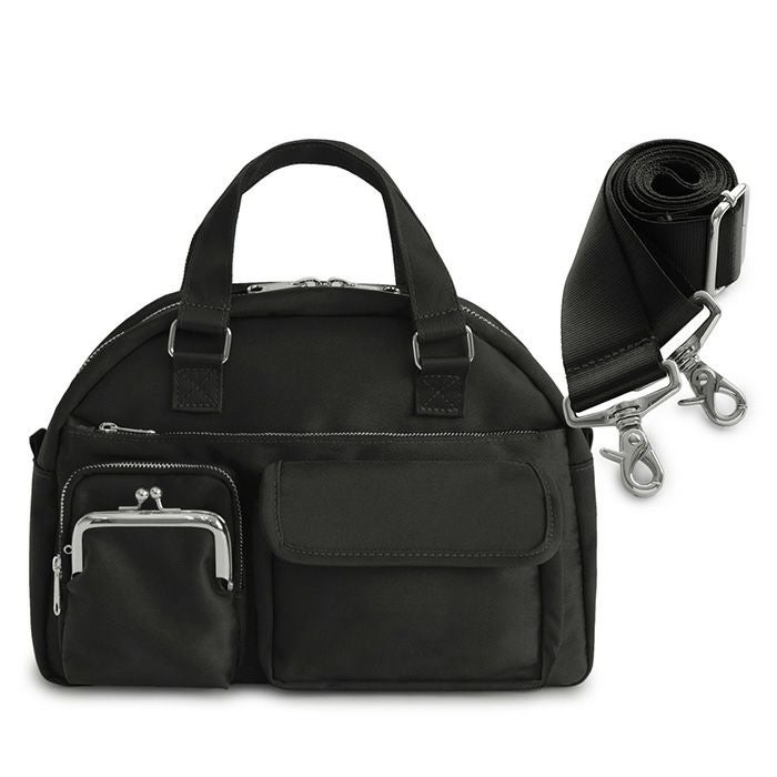 がま口ラウンドバッグマルチポッケ【Sarei NEUTRA】