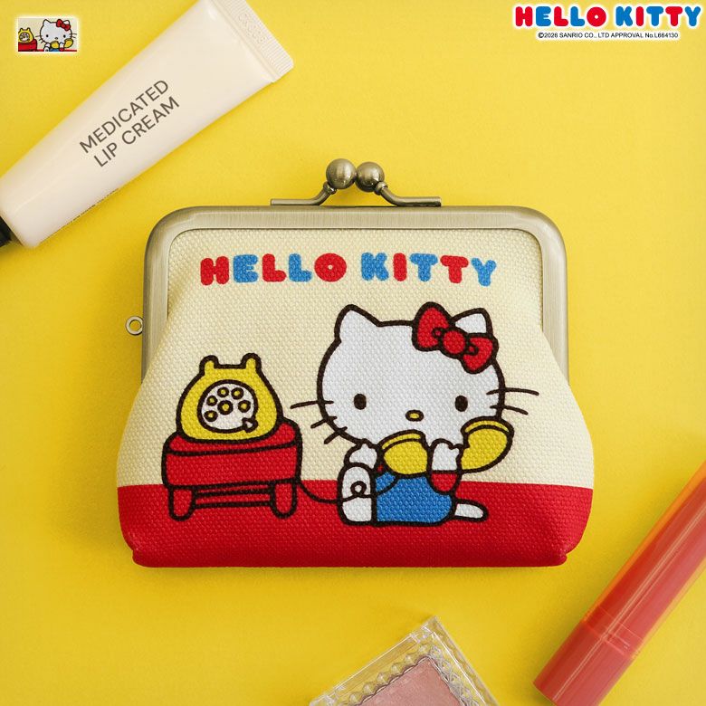 3.5寸がま口コインケース＋（プラス）【HELLO KITTY70's】