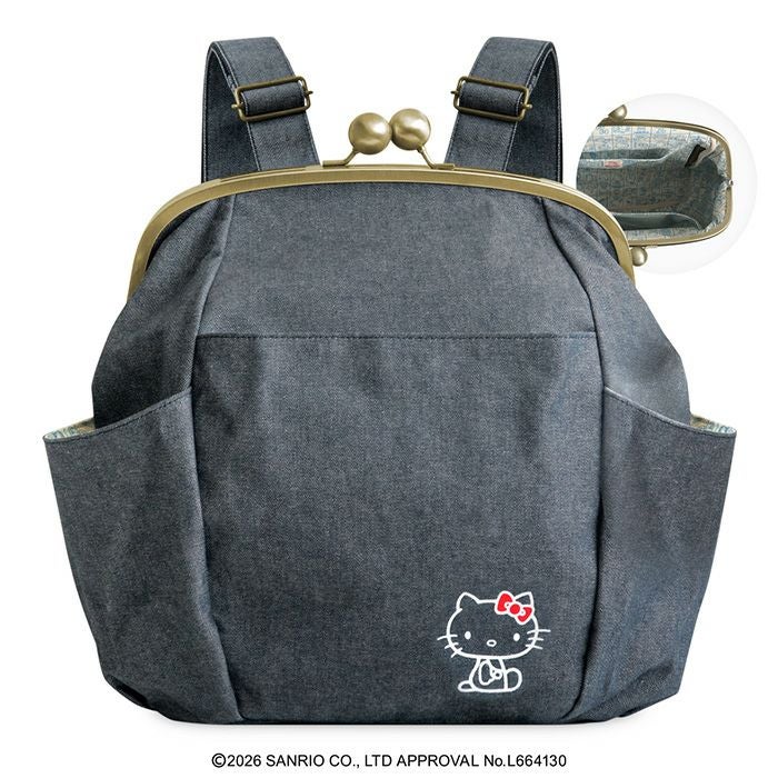 在庫商品】がまぽちゃリュック【HELLO KITTY70's】※がまろっく付き