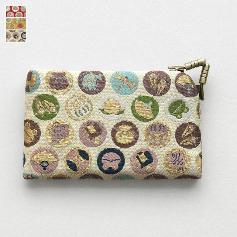 仕切り付きがま口カードケース【福尽し】