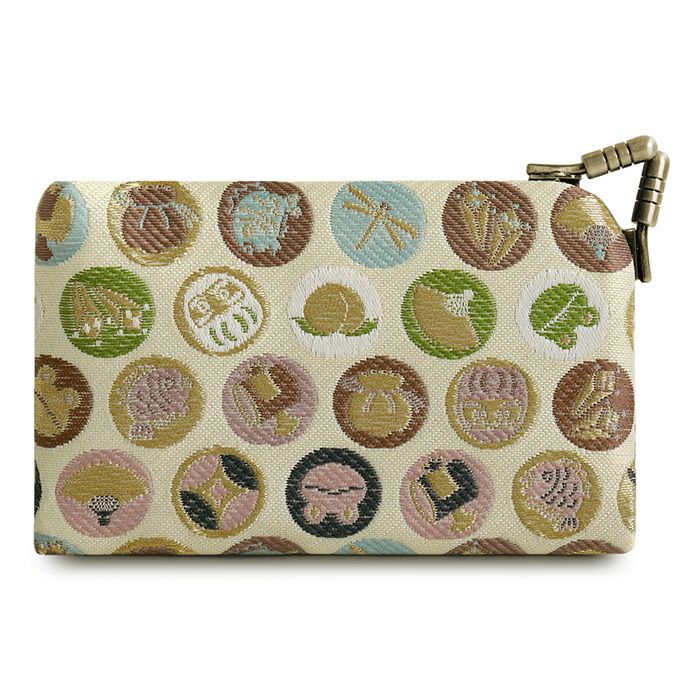 仕切り付きがま口カードケース【福尽し】