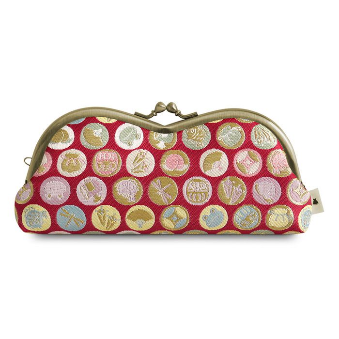 山型がま口メガネケース【福尽し】