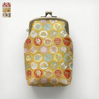 たて型がま口小物入れ【福尽し】