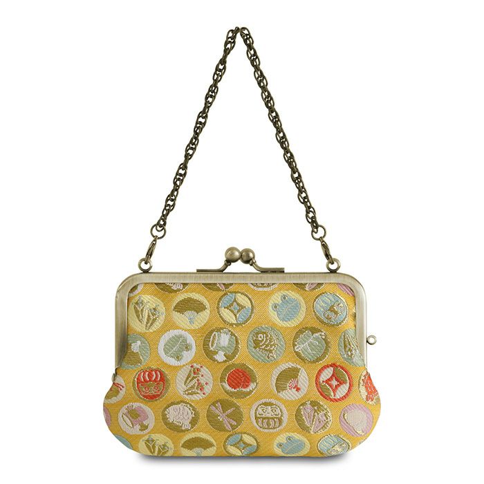 チェーン付き手提げがま口財布【福尽し】