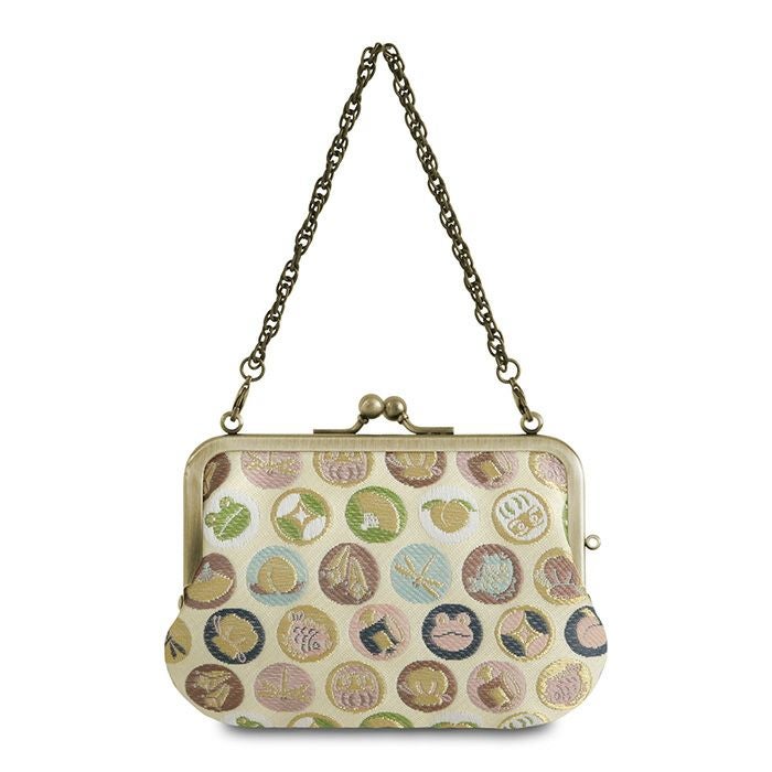 チェーン付き手提げがま口財布【福尽し】