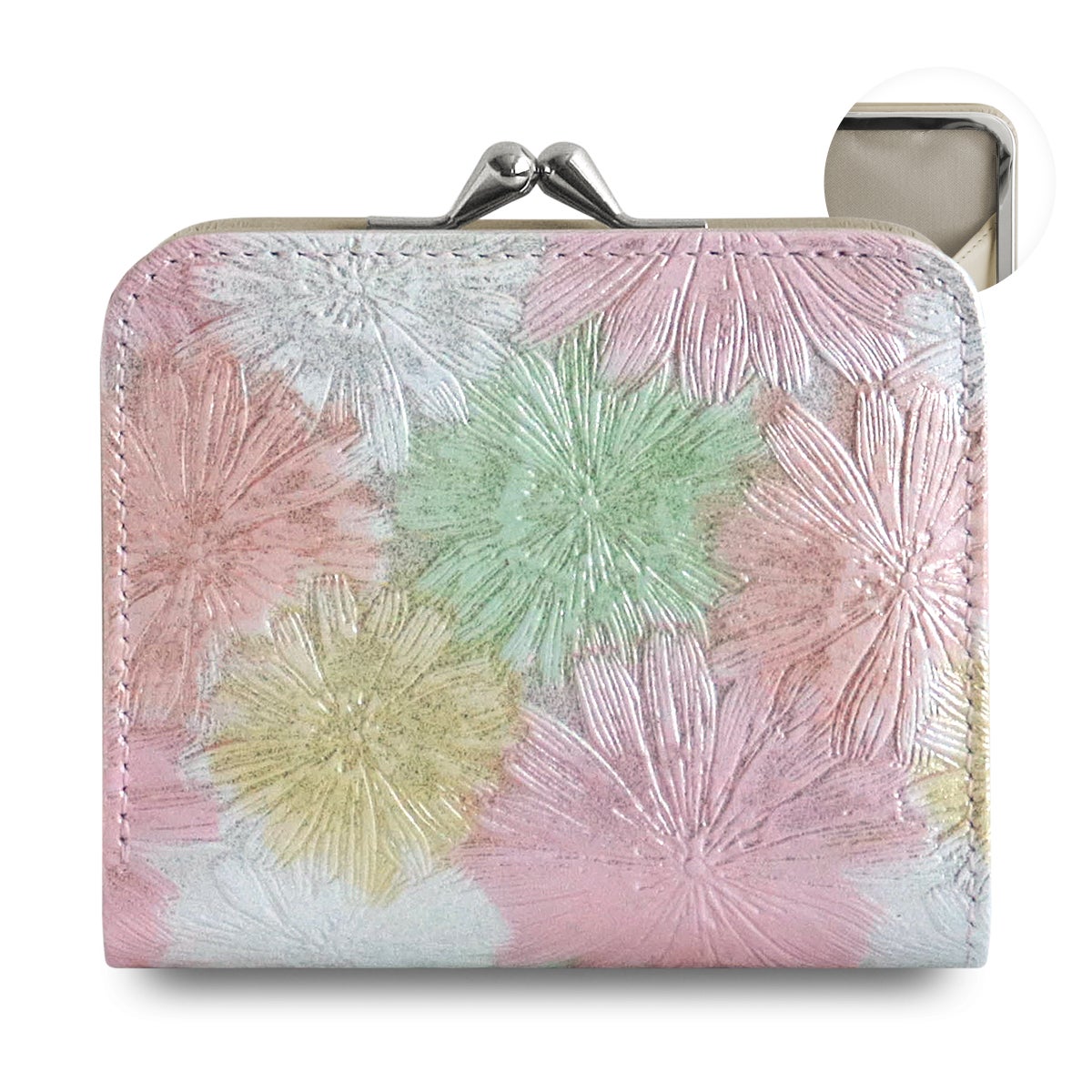 AYANOKOJI あやの小路 二つ折りがま口コンパクトウォレット　シュリンクレザー カラーバリエーション見せ