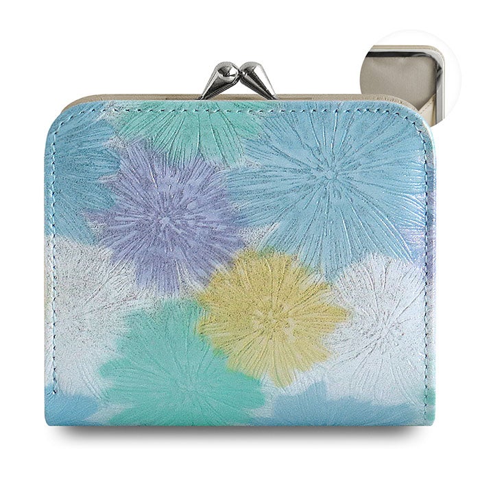 AYANOKOJI あやの小路 二つ折りがま口コンパクトウォレット　シュリンクレザー カラーバリエーション見せ