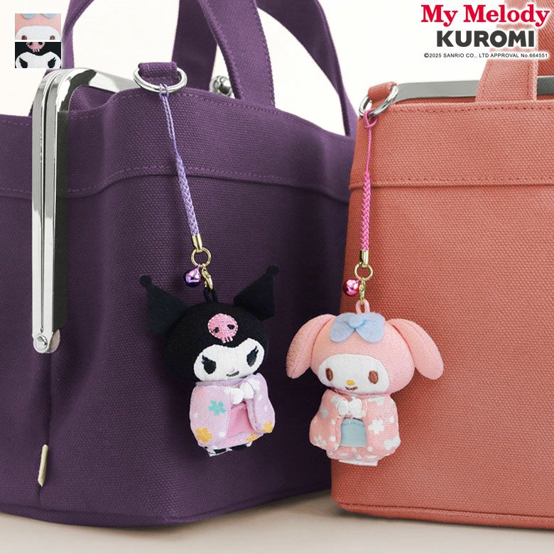 きもの根付けストラップ【マイメロディ＆クロミ】