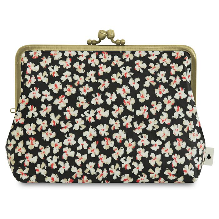 がま口KAKU型ポーチ【彩りアソート（花柄PVC）】