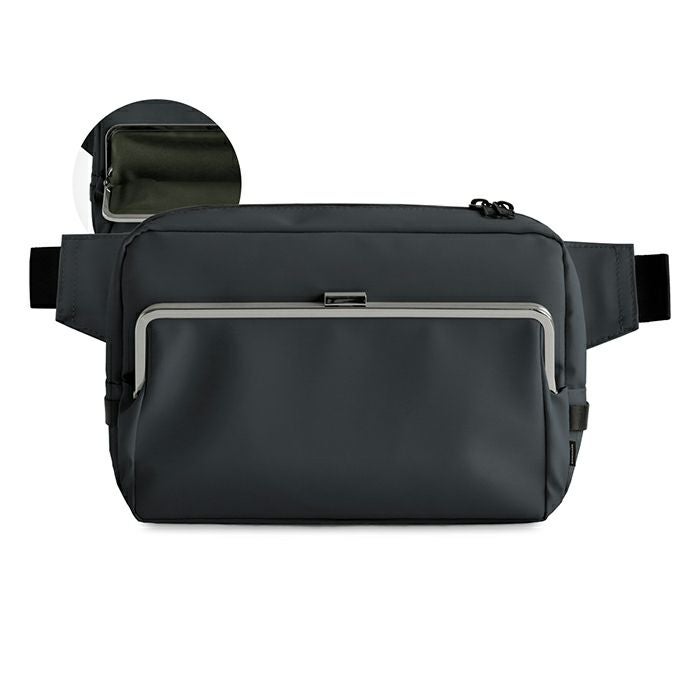 在庫商品】がま口スクエアウエストバッグ【Sarei デューロン