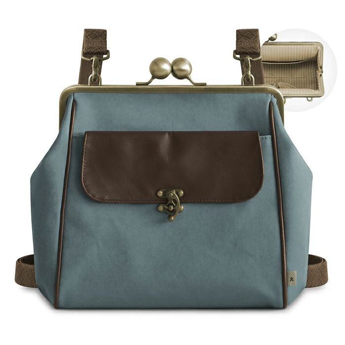 AYANOKOJI あやの小路 がま口フラップ2WAYリュック（大玉ひねり）【Sueddy】WEB限定 カラーバリエーション見せ