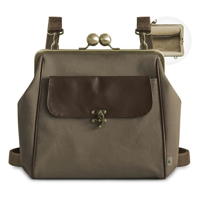 AYANOKOJI あやの小路 がま口フラップ2WAYリュック（大玉ひねり）【Sueddy】WEB限定 カラーバリエーション見せ