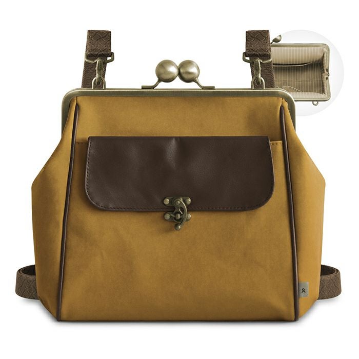 AYANOKOJI あやの小路 がま口フラップ2WAYリュック（大玉ひねり）【Sueddy】WEB限定 カラーバリエーション見せ