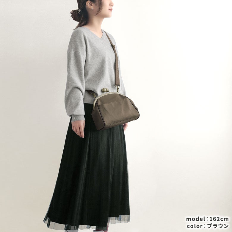 在庫商品】大玉がま口ポシェット【Sueddy（スエッディ）】WEB限定