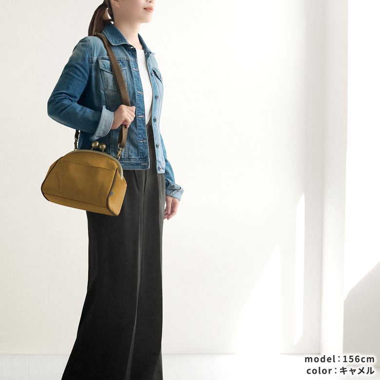 AYANOKOJI あやの小路 大玉がま口ポシェット【Sueddy】WEB限定 カラーバリエーション見せ