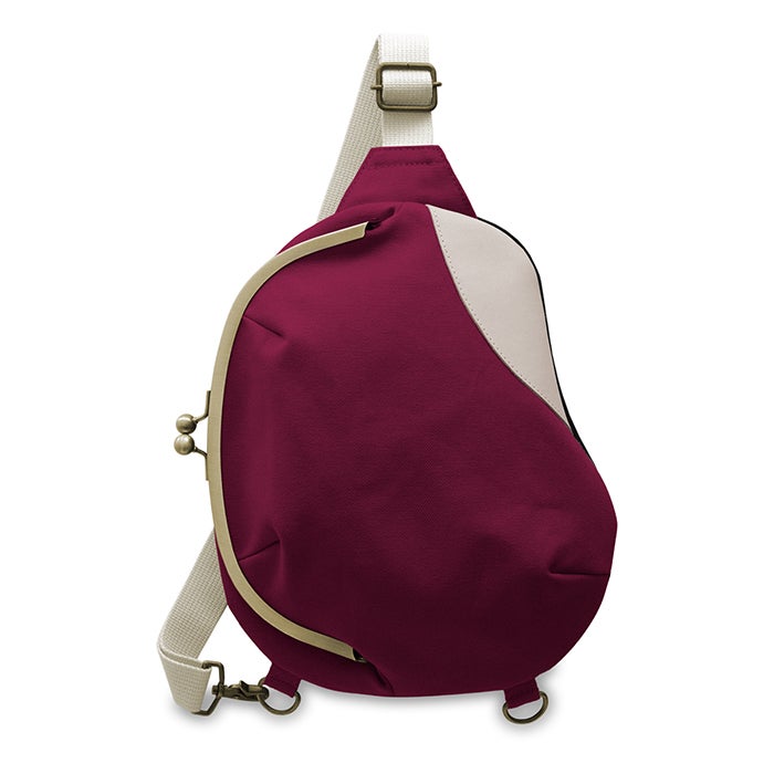 がま口まめボディバッグ【帆布・無地】※がまろっく付き